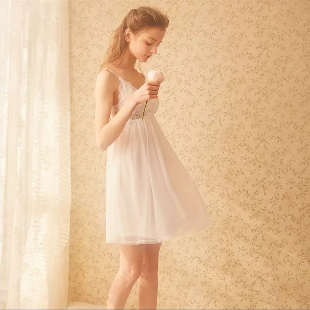 Princess Ice Silk Lace Lingerie Dress